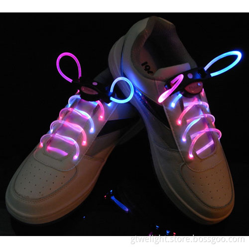 Fiber LED Shoelaces for Christmas Blue Pink